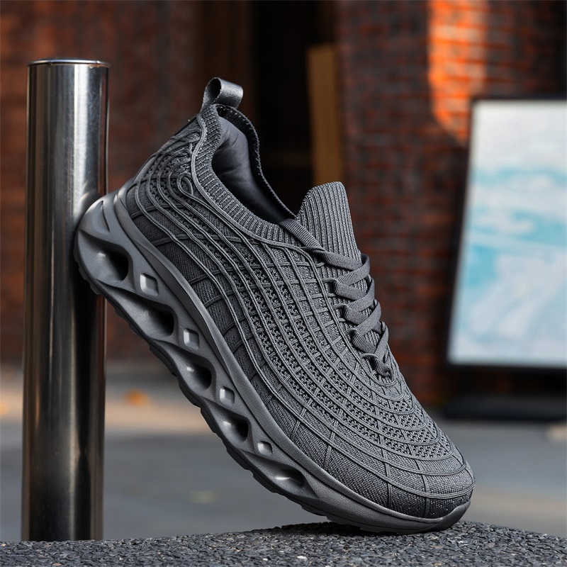 Męskie buty do chodzenia dla o – Knit Fabric Lace Up Sneakers recenzja i cena
